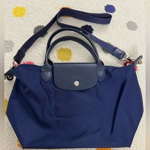 Longchamp le Pilage small nylon tote with shoulder strap